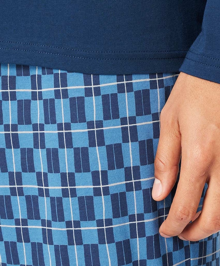 Heren pyjamaset blauw