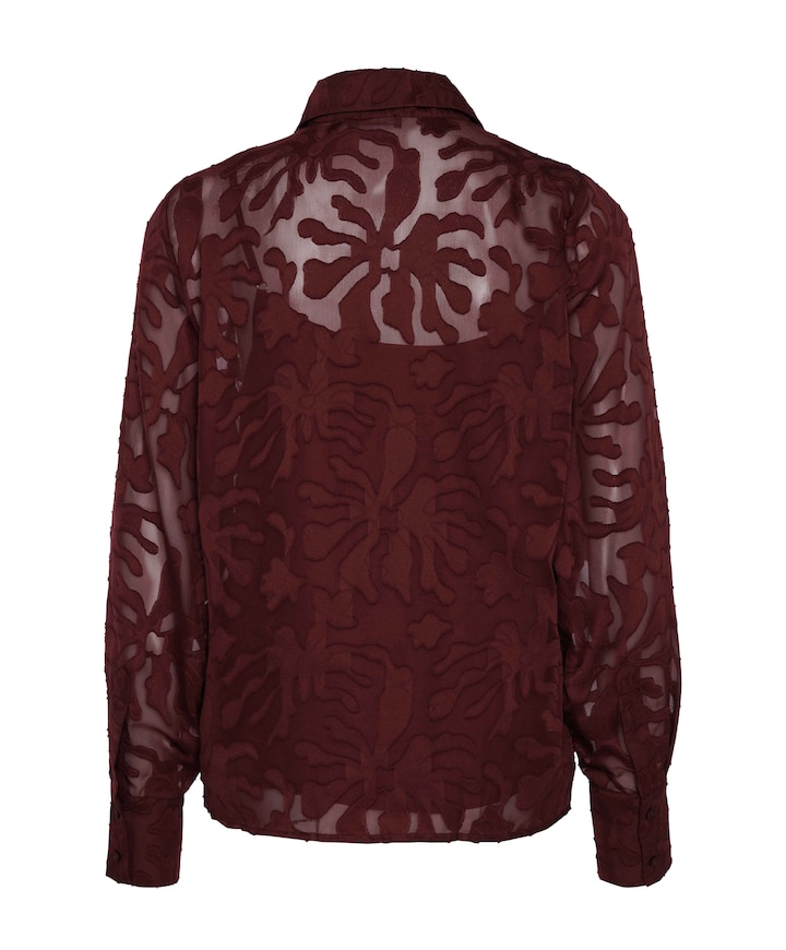 Dames blouse bordeaux