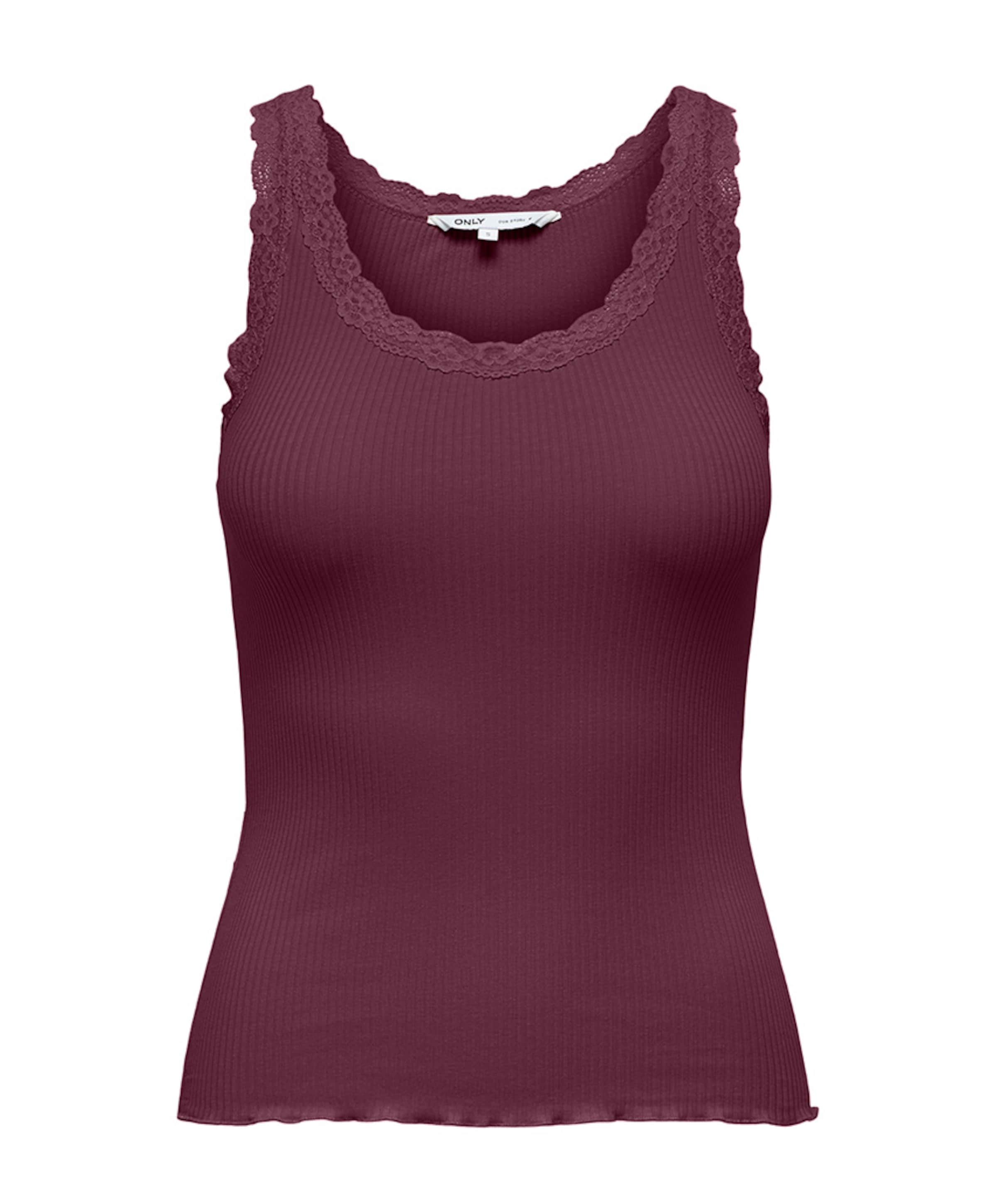 Dames top bordeaux
