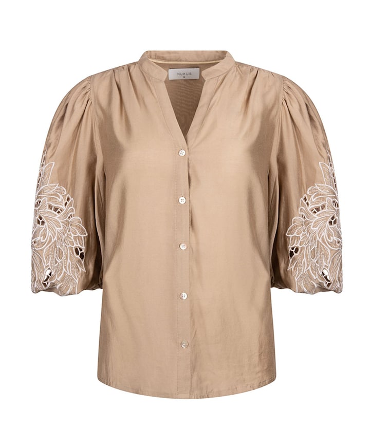 Dames blouse beige