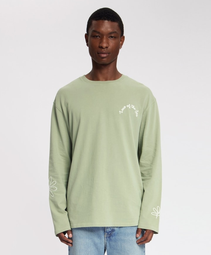 Heren longsleeve groen