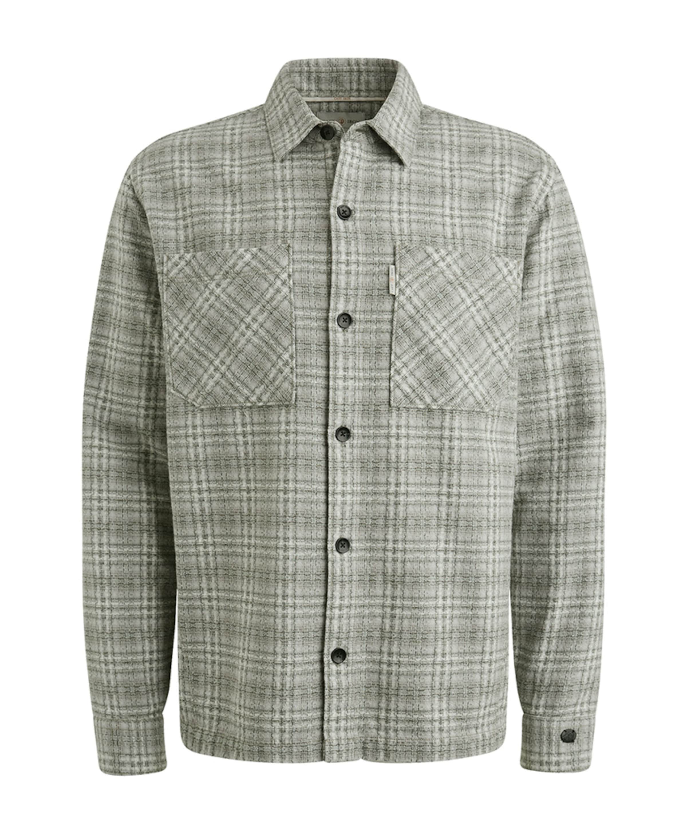 Heren overhemd lange mouw groen