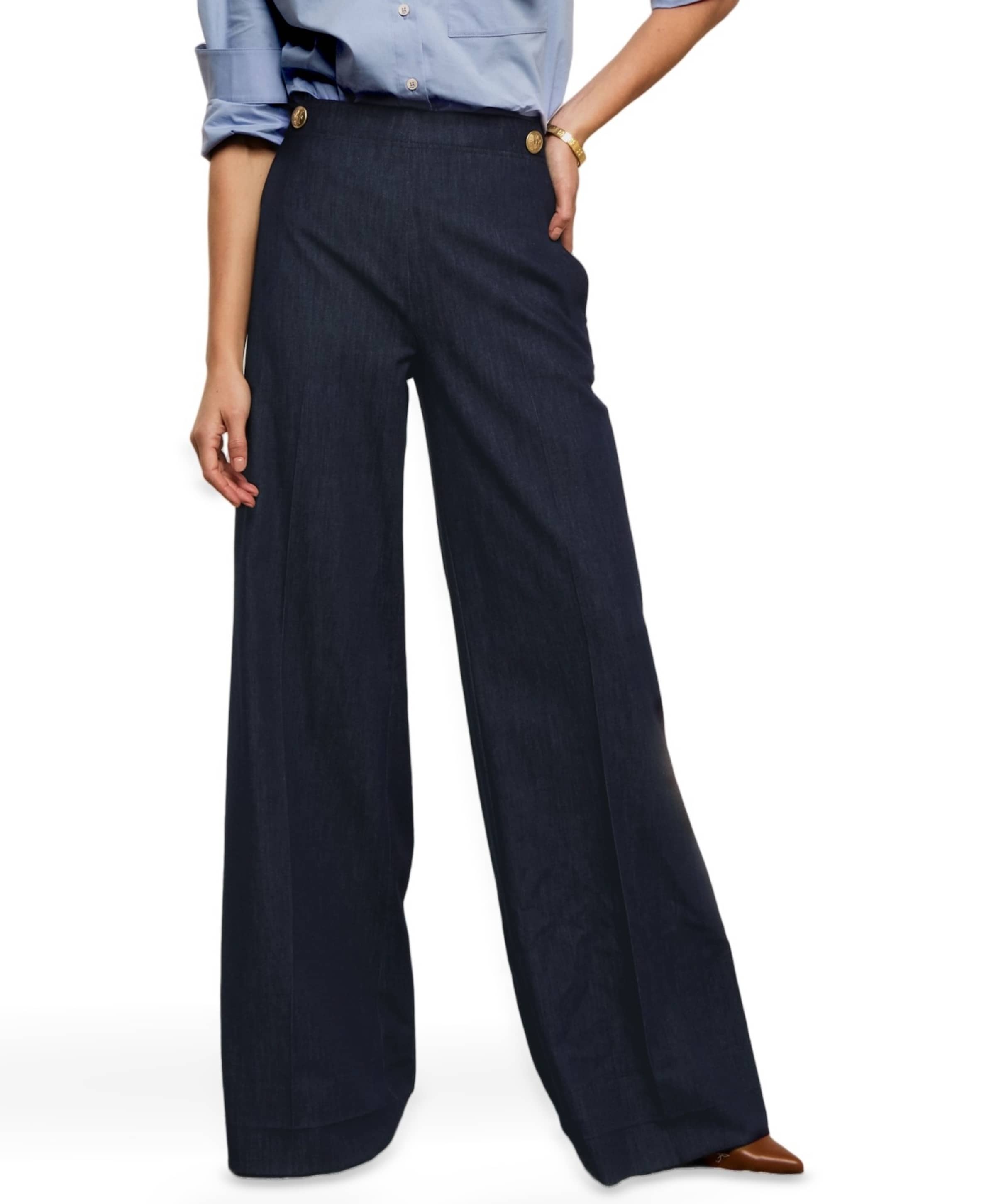 INDRA dames broek blauw