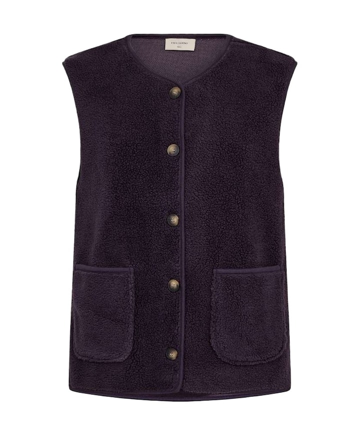 Dames gilet paars