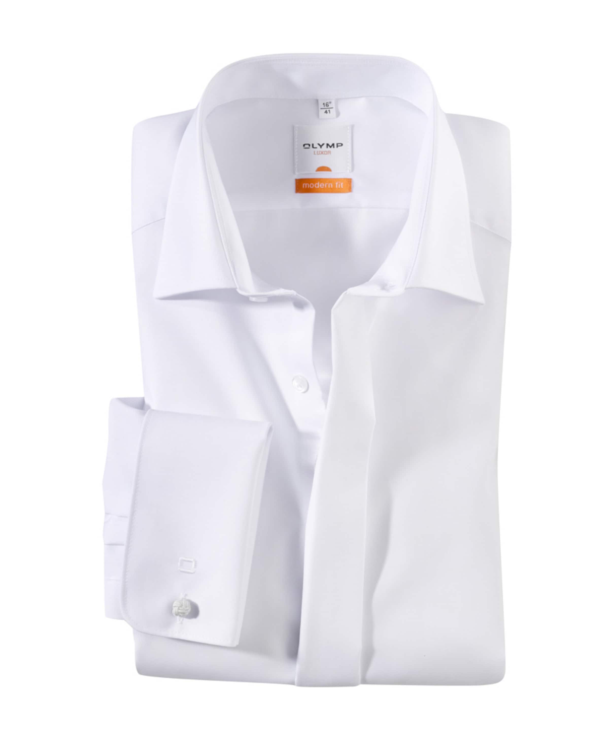 Heren smoking overhemd wit