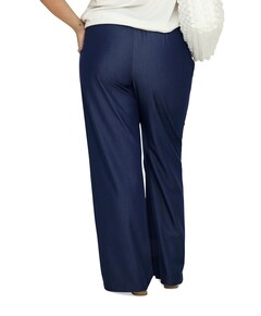 CARIRIA MW LINEN BL WIDE TLR dames broek blauw