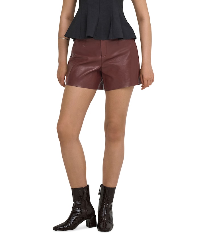 ONLJULIA FAUX LEATHER SHORTS OTW dames korte broek bruin