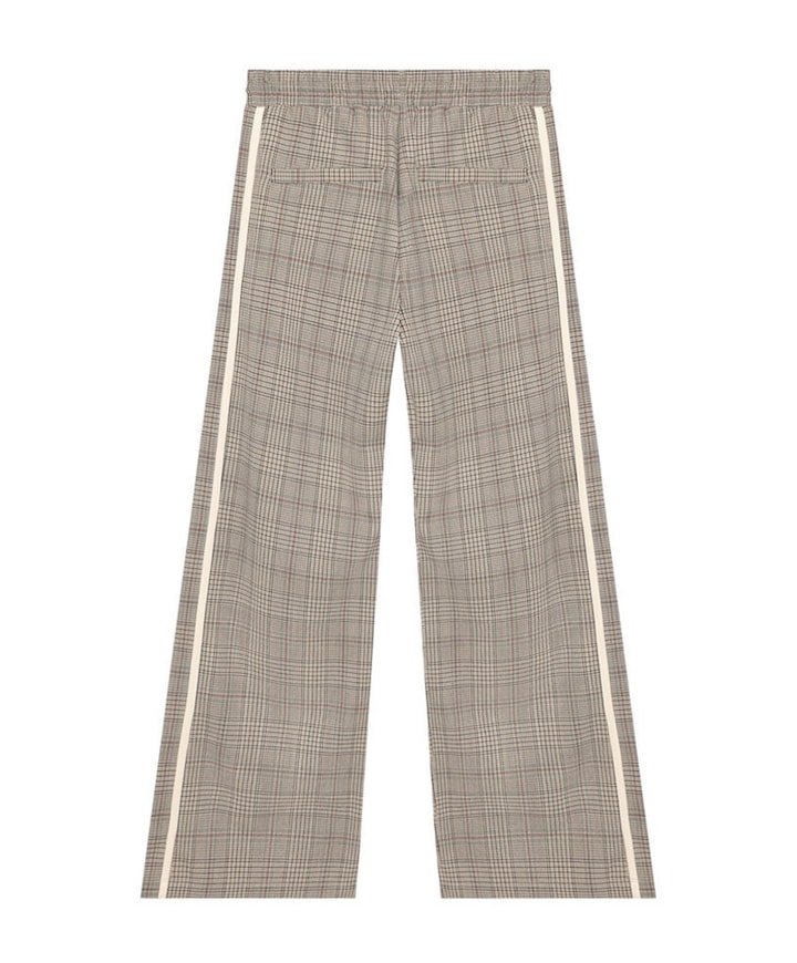 Extra Wide Check meisjes broek bruin