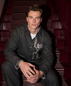 Heren overshirt grijs