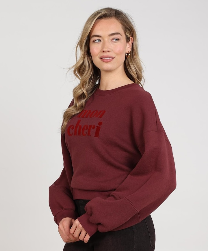Dames sweater bordeaux