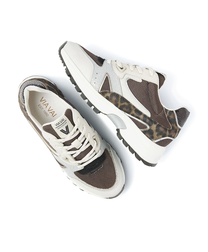 Danae Vicky dames sneakers bruin