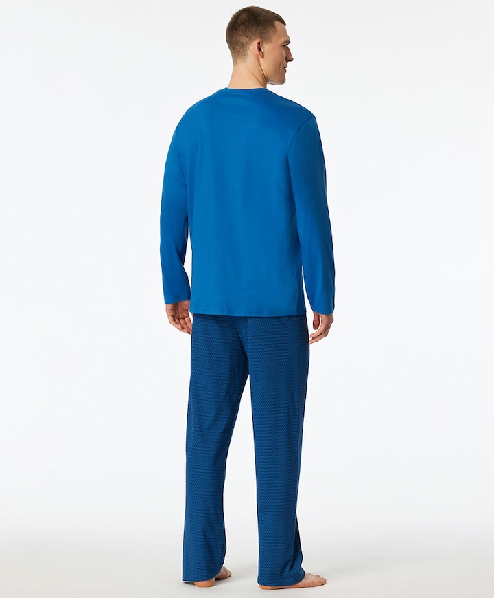Heren pyjamaset blauw