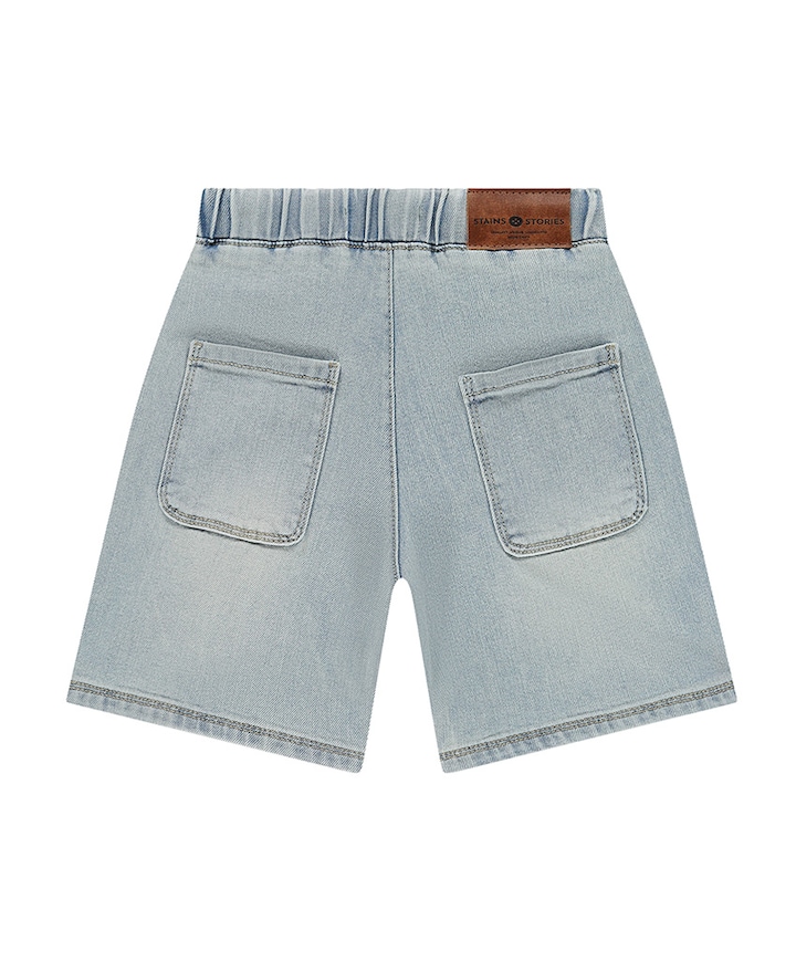 Wide Fit jongens korte broek blauw