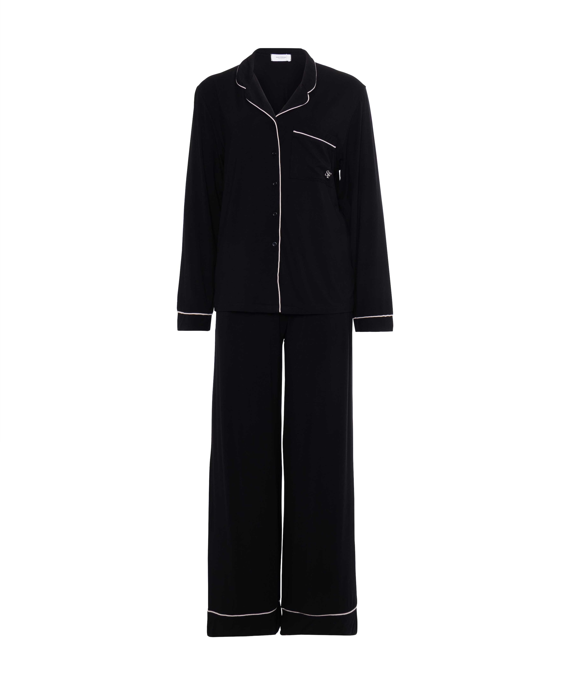 Dames pyjamaset zwart