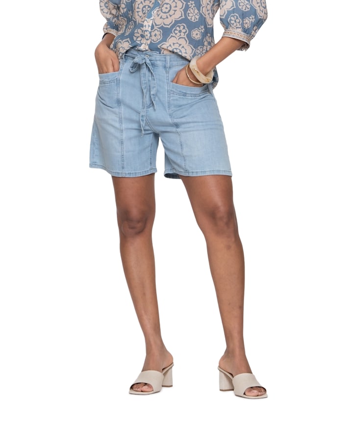 Belt dames korte broek blauw