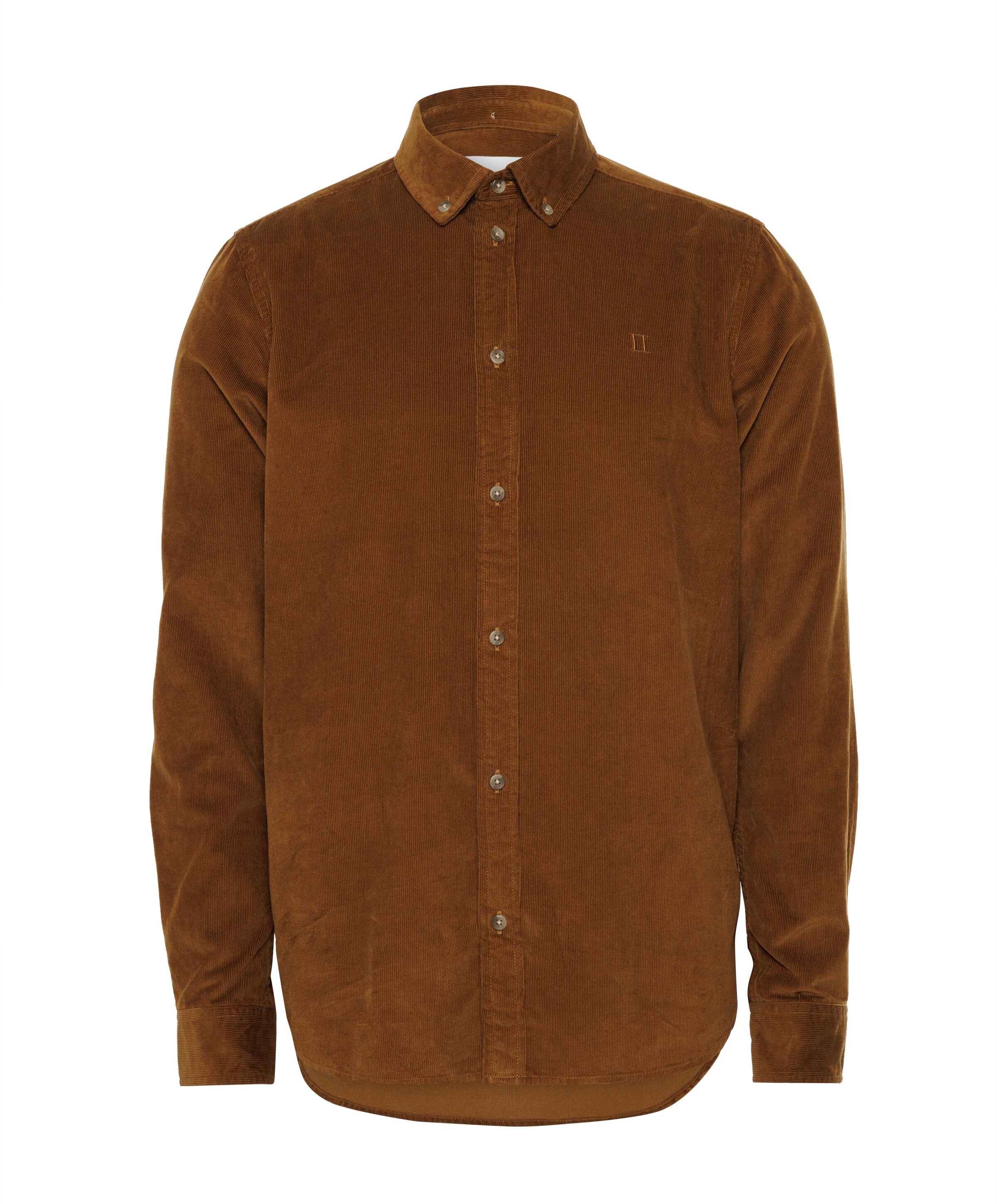 Overhemd lange mouw bruin