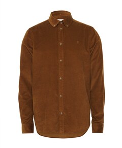 Overhemd lange mouw bruin