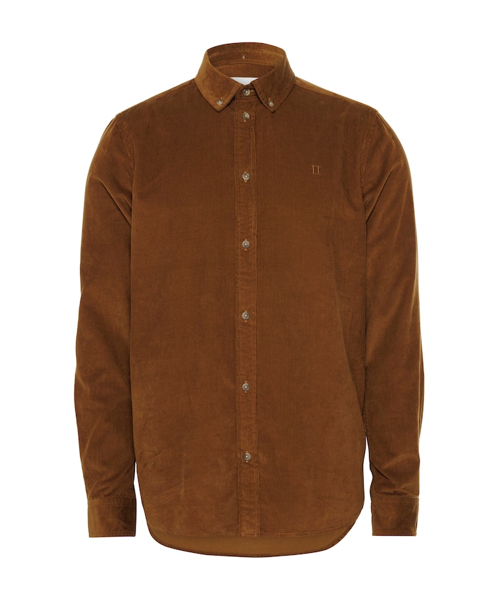 Overhemd lange mouw bruin