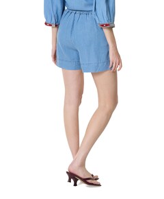 Dames korte broek blauw