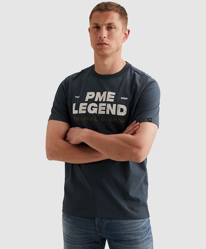 Heren T-shirt blauw