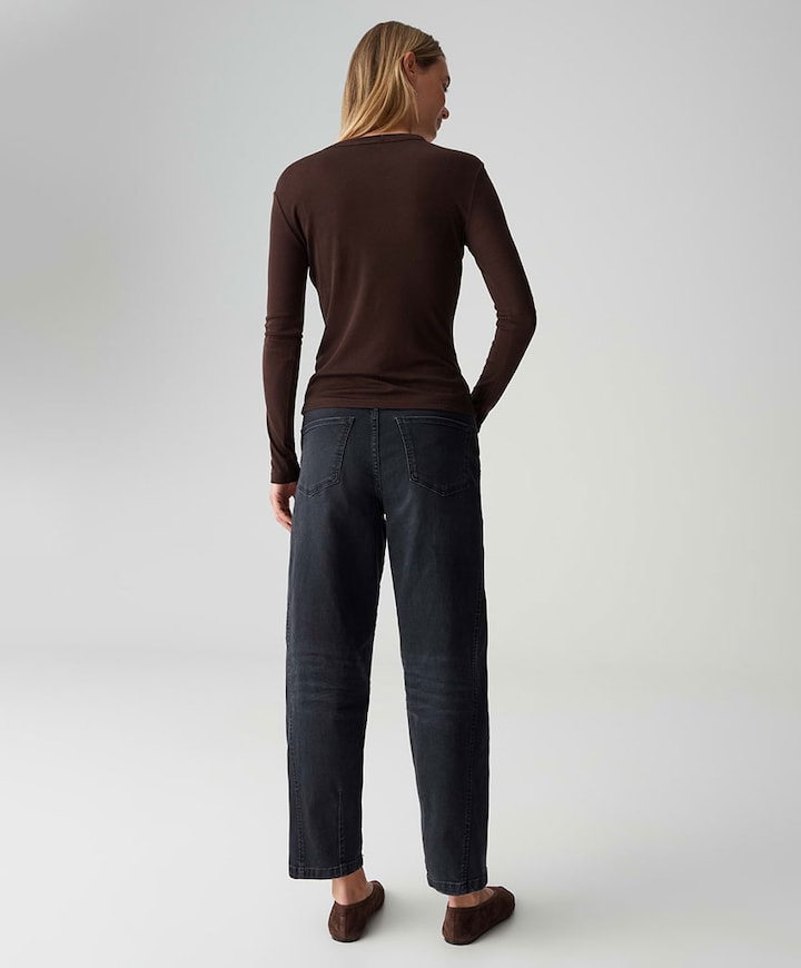 Dames longsleeve bruin