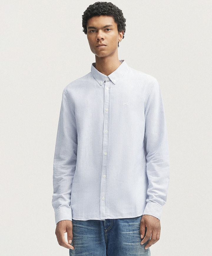 Heren overshirt blauw