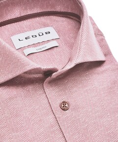 Heren overhemd lange mouw roze