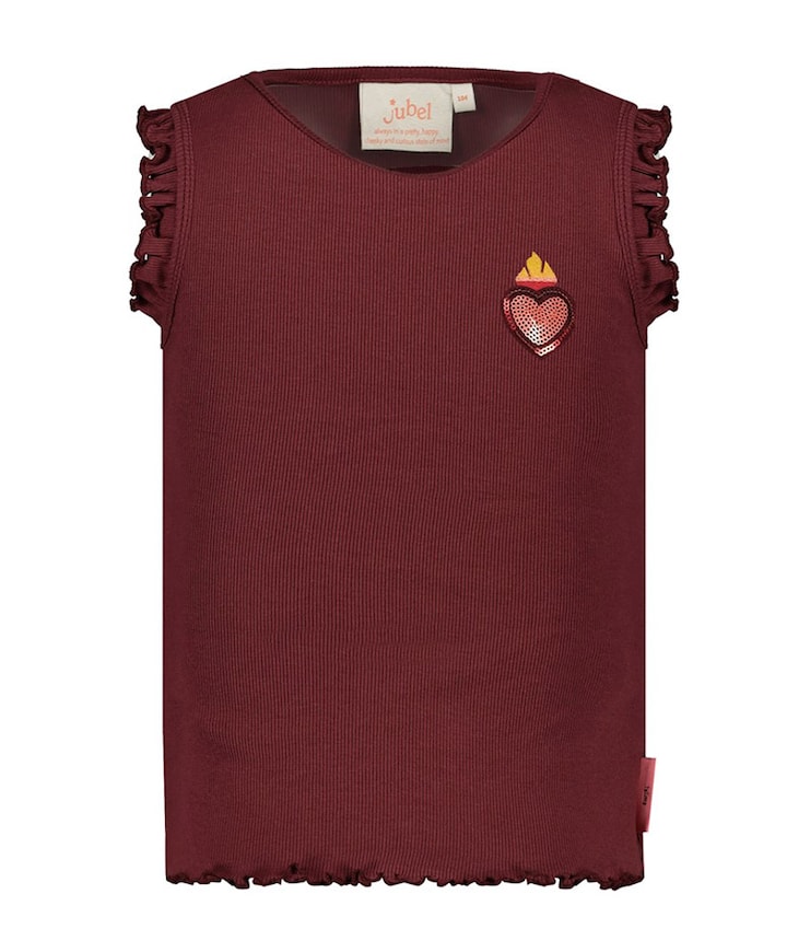 Meisjes top bordeaux