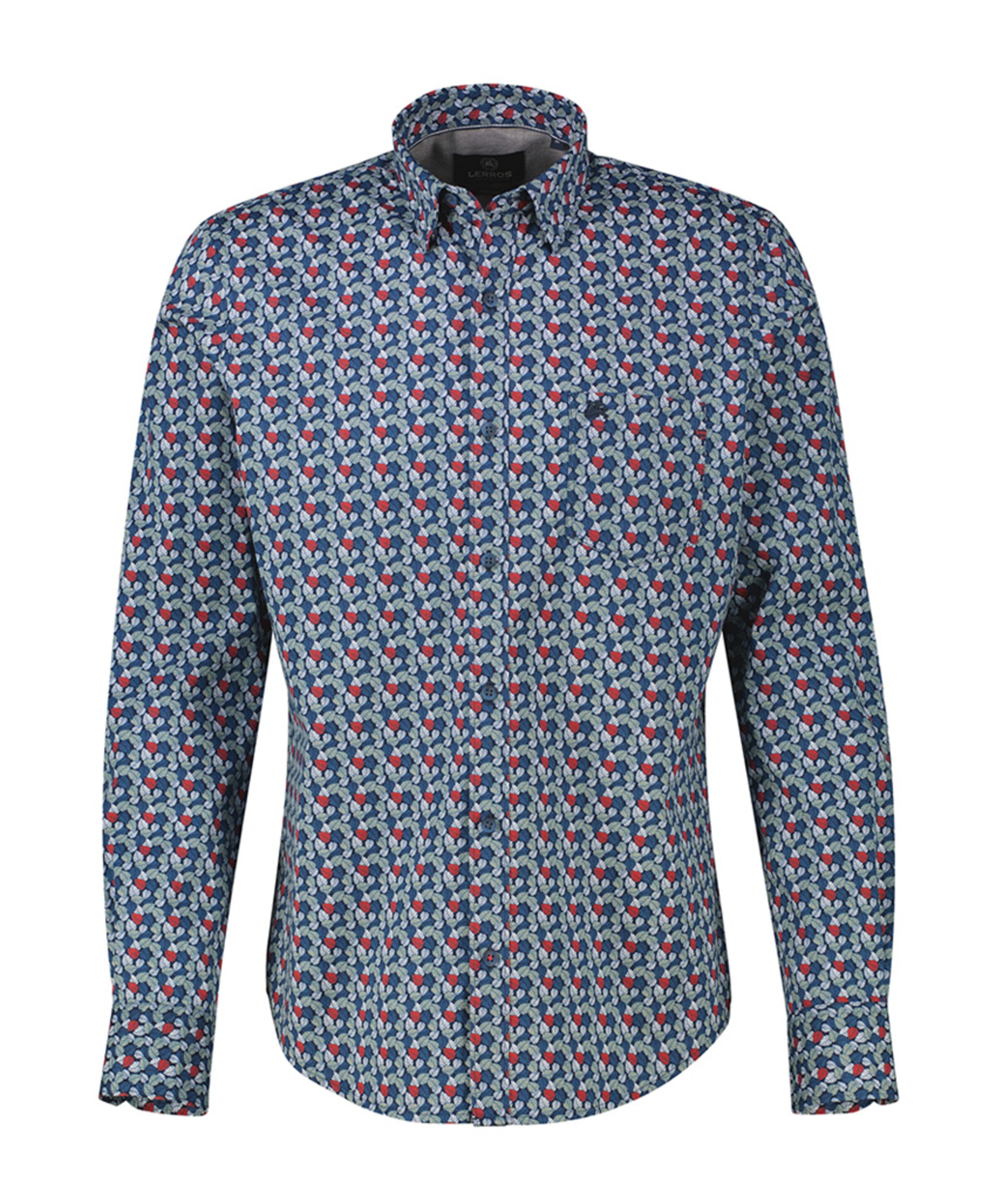 Overhemd lange mouw blauw