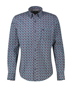 Overhemd lange mouw blauw