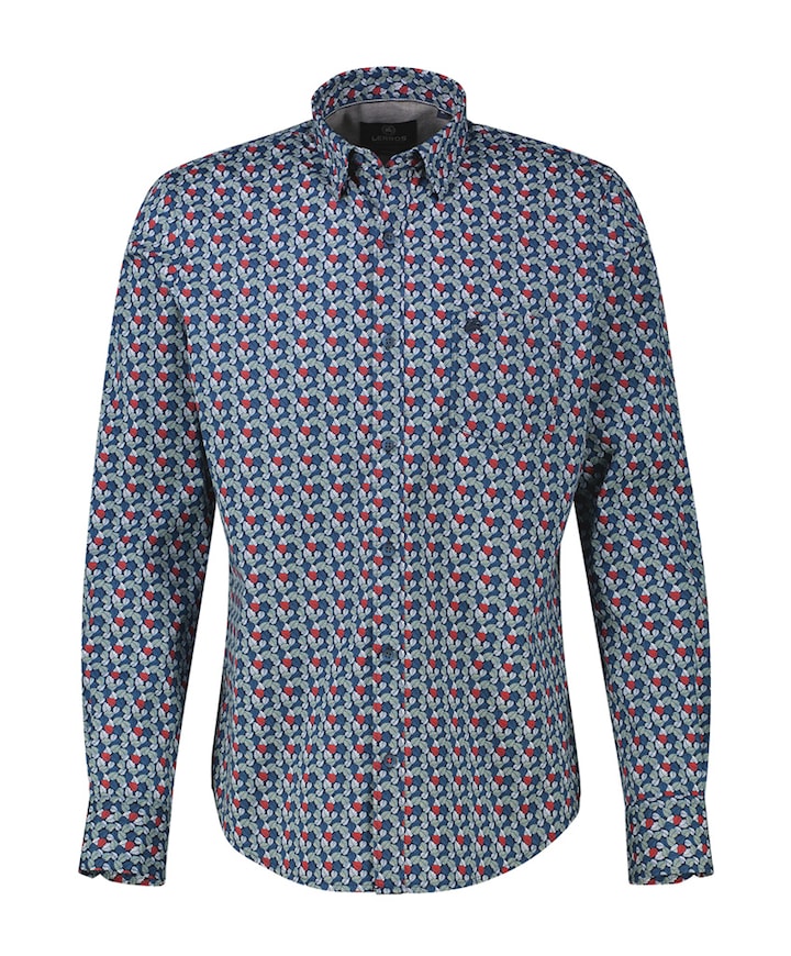 Overhemd lange mouw blauw