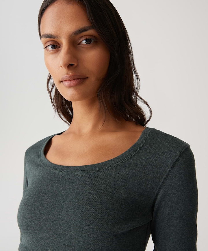 Dames longsleeve groen