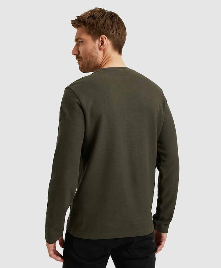 Heren longsleeve groen