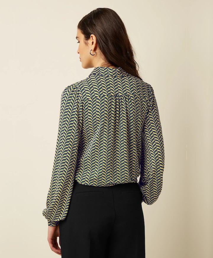 Dames blouse blauw