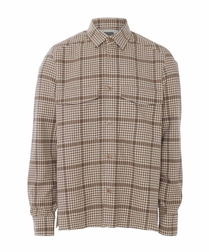Heren overshirt bruin