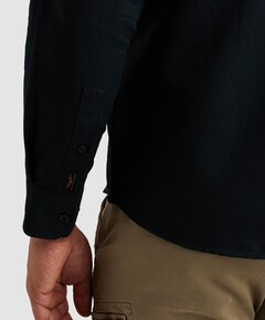 Heren overhemd lange mouw blauw