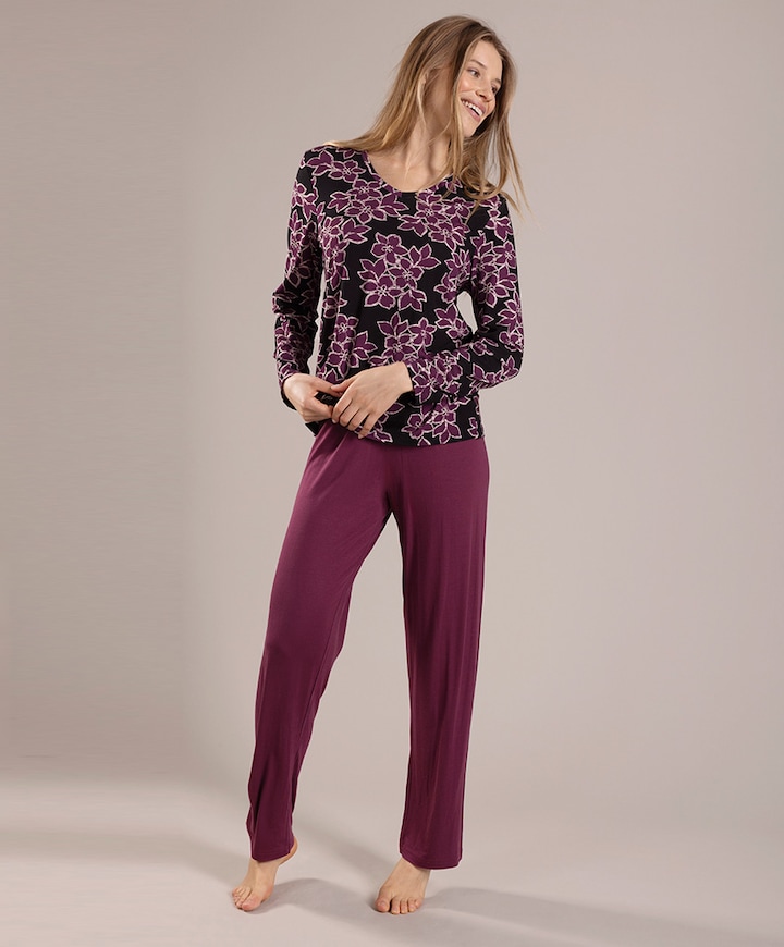 Pyjamabroek bordeaux