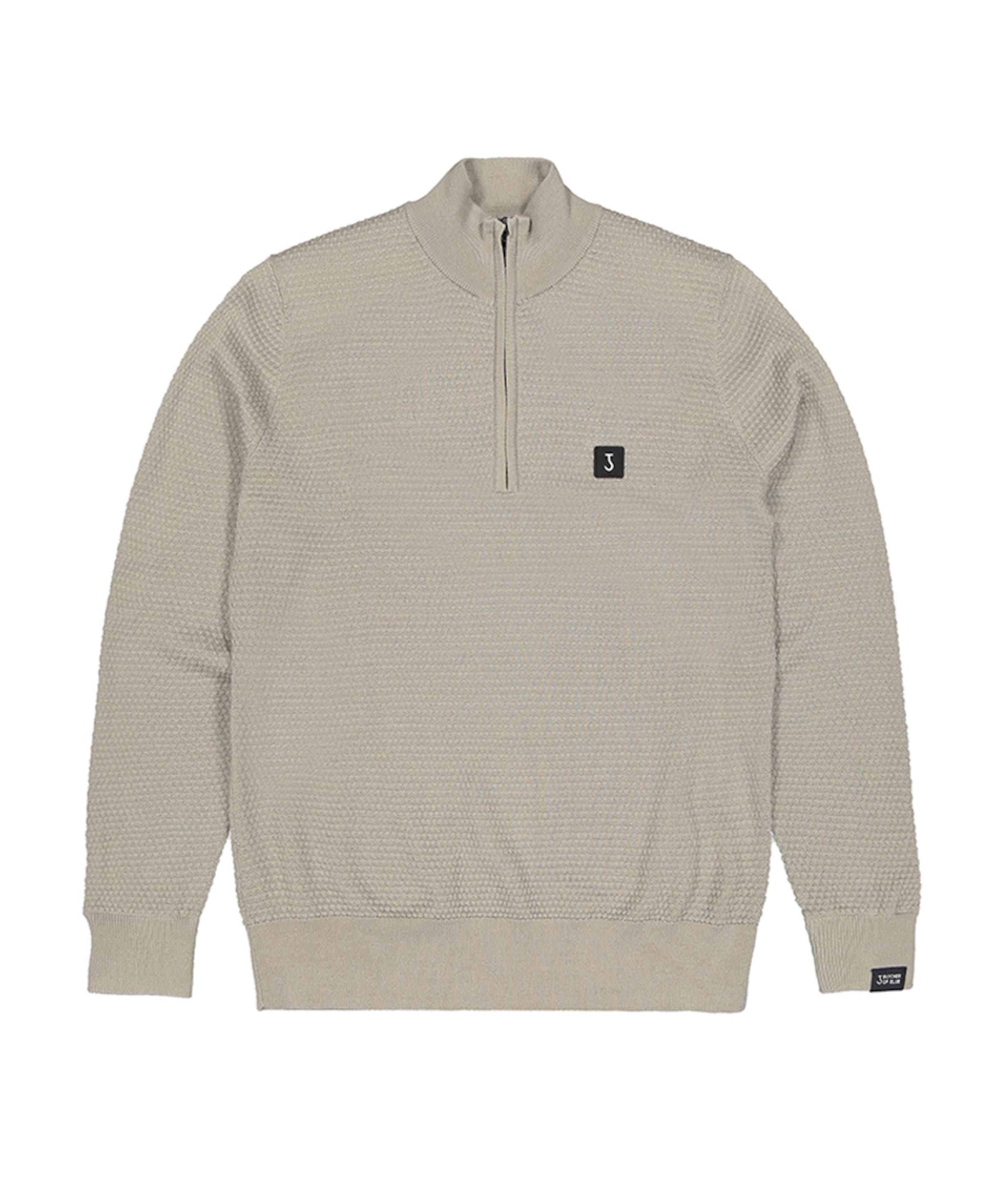 Heren trui met rits groen