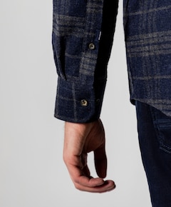 Heren overshirt blauw