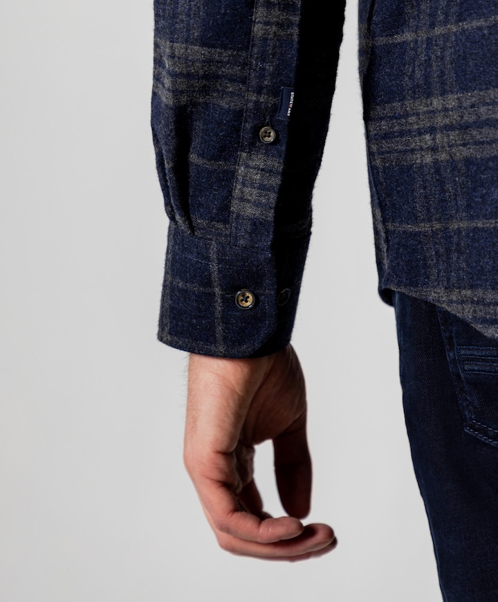Heren overshirt blauw