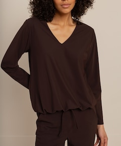 Dames longsleeve bruin
