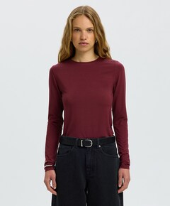 Dames longsleeve bordeaux