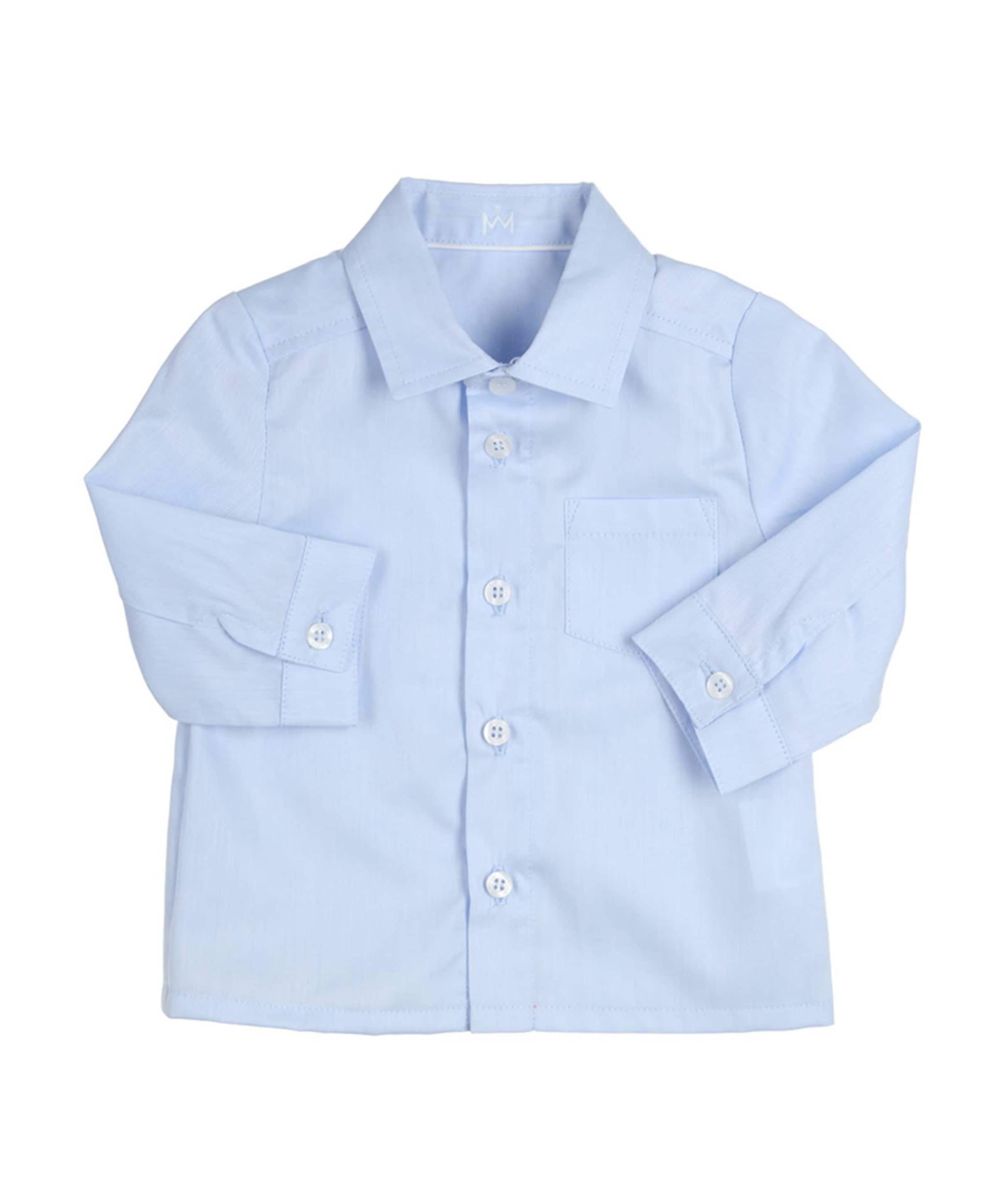 Jongens overhemd lange mouw blauw