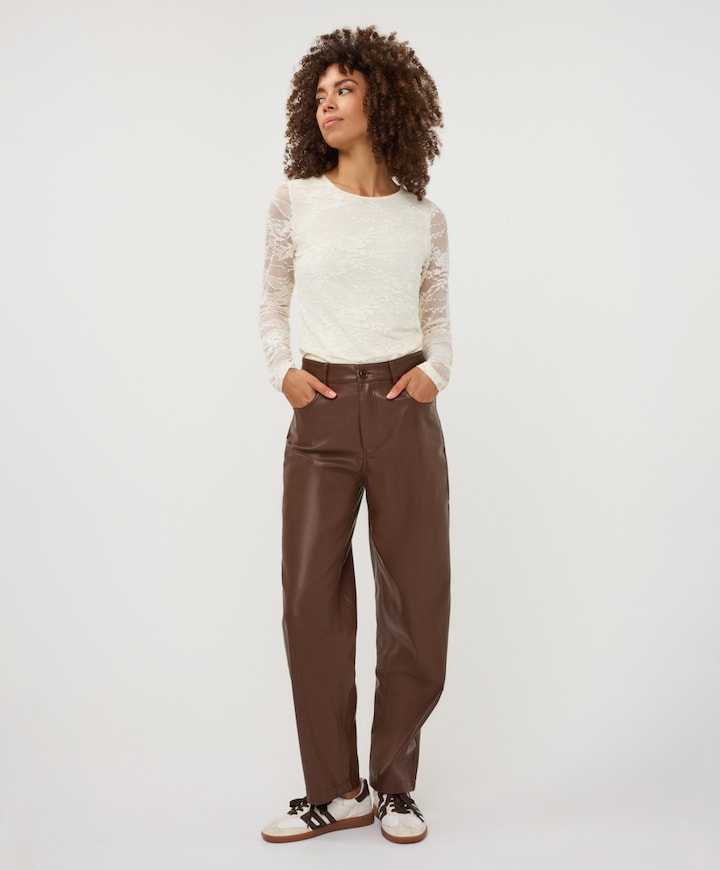 Dames longsleeve ecru