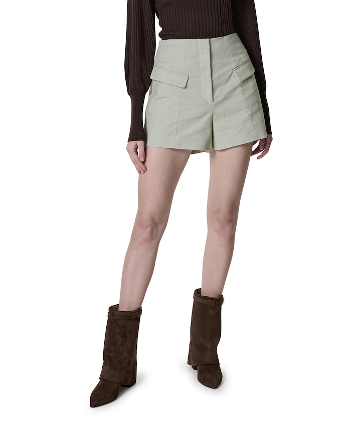 DENISE high waisted korte broek groen