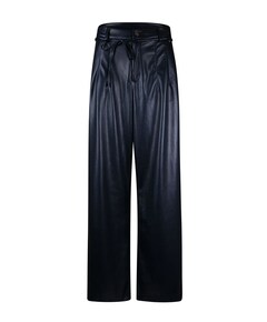 Vegan leather broek blauw