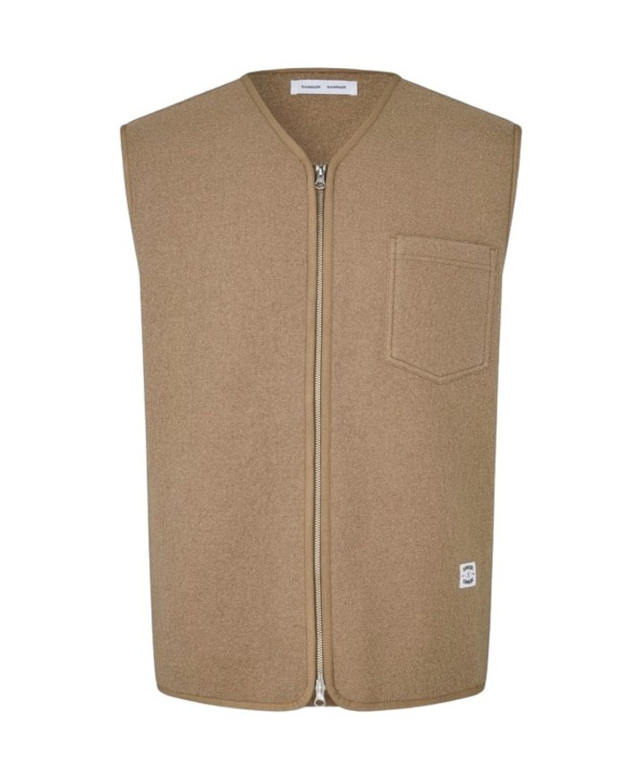 Heren bodywarmer beige