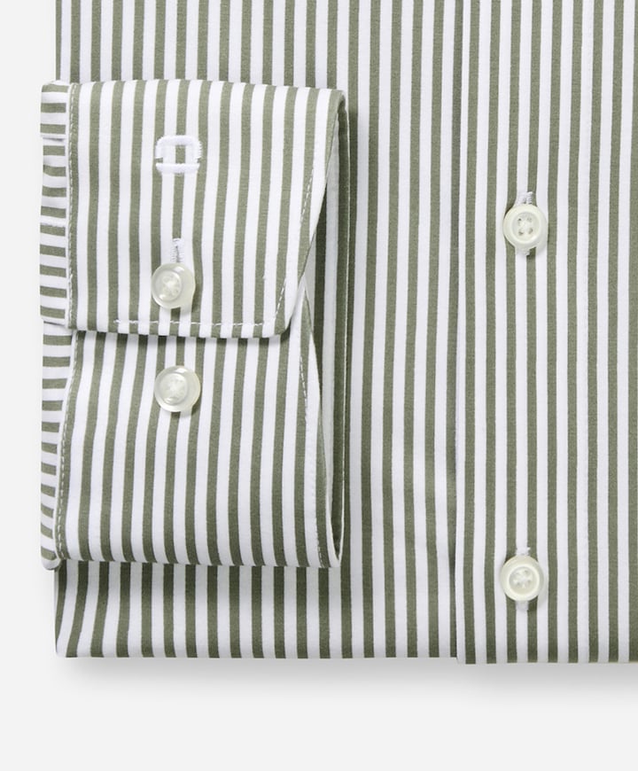 Heren overhemd lange mouw groen