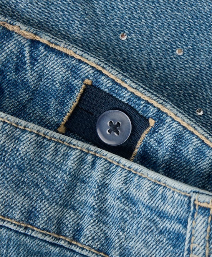 NKFROSE HW L DNM RHINE 2277- meisjes korte broek blauw