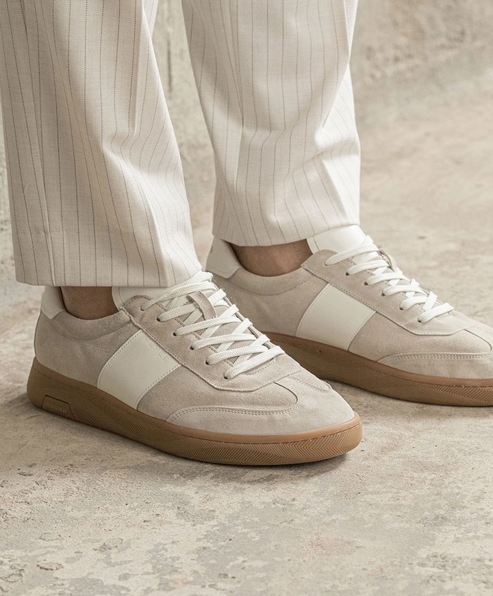 Zack sue LTHR heren sneakers beige